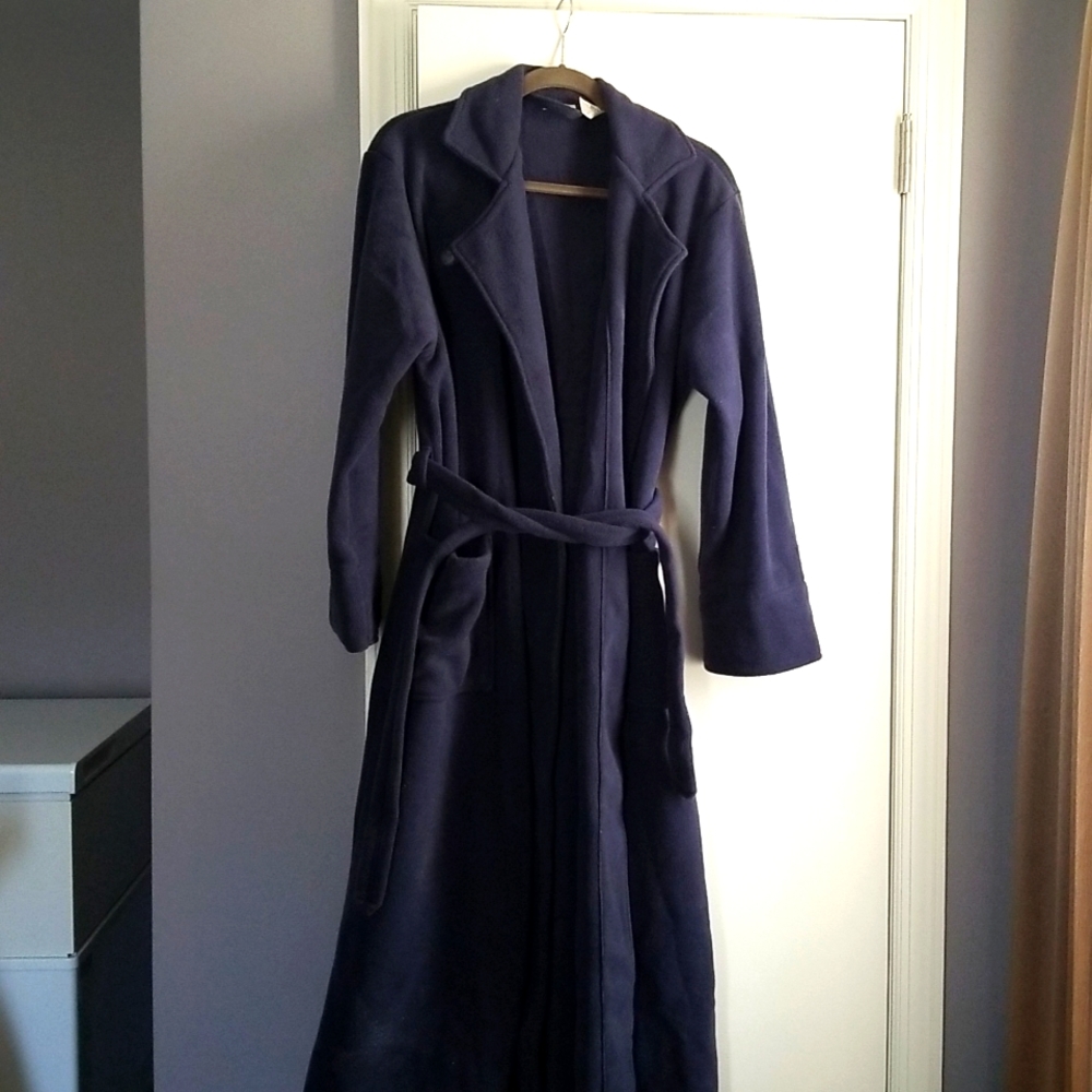 Navy Fleece LLBean Robe- Sz Small